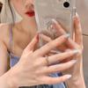 Anillo de circonita con microincrustaciones, diseño de nicho japonés y coreano, moderno anillo de dedo abierto de estilo frío, ligero y lujoso para celebridades de Internet para mujeres.