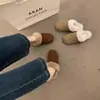 Zapatillas Retro Birkenstock Planas y Peludas para Mujer 2026 Nuevo Otoño/Invierno de Punta Cerrada Medias Zapatillas Zapatos de Algodón para la Nieve