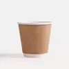 Tazas de Café, Vasos Desechables para Café, Vasos de Papel para Té de Leche, Empaques Especiales para Llevar con Tapas, Vasos Comerciales para Bebidas Calientes con Logo
