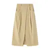 Falda Midi de Mujer de Nicho Estilo Japonés 2026 Nuevo Otoño Temprano Diseño Simple Plisada Suelta Adelgazante de Longitud Media