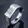 Anillo de Diamante Imitación Mosane Explosiones Transfronterizas Anillo de Mujer a Mozambique Joyería Anillo de Zirconia Anillo de Diamante Anillo de Boda Anillo de Pareja