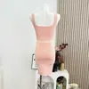 Vestido de Punto con Tirantes para Mujer 2026 Nuevo Verano Ceñidor de Cintura Adelgazante Bodycon Falda Corta Bodycon Chica Atrevida