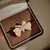 Anel Aberto de Luxo com Laço e Pedras de Diamante, Elegância Francesa Estilo Palácio, Anel para Dedo Indicador com Corte Floral de Diamante de Alto Carbono para Mulheres