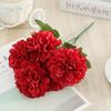 Crisantemo de la Suerte de Cinco Cabezas Simulado Flor Falsa Venta al por Mayor Jardinería de Ingeniería Decoración del Hogar Crisantemo Simulado Hortensia