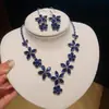 ¡Lujo europeo y americano! Collar de flor de circón de colores con gota de agua, cadena para clavícula de estilo court vintage, joyería de lujo ligero de alta gama