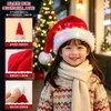 Decorações de Natal transfronteiriças, chapéus de Natal de pelúcia, chapéus brilhantes para adultos e crianças, adereços de fotos para festa de Véspera de Natal