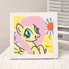 Animación de Dibujos Animados Nueva Pintura de Diamantes Kuromi DIY Juguetes de Pintura de Diamantes Hechos a Mano para Niños con Marco de Fotos Mesa Regalo