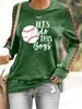 Estación Independiente de Comercio Exterior Tienda Autoconstruida shopify Amazon Transfronterizo Rugby Estampado Camiseta de Manga Larga para Mujer