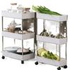 Estante Carro de Pie Multicapa para Hogar Dormitorio Móvil para Bebé Snack Cocina Estante de Almacenamiento Multifuncional