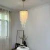 Estilo Country Americano Vintage Francés Dorado Sala de Estar Romántica Comedor Balcón de Mediados de Siglo Escalera Dúplex Candelabro de Conchas