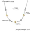 Acero Inoxidable Lazo Corazón Circonita Diamante Completo Colgante Cadena de Cuchilla Pulsera Collar Juego de Joyería Chapado en Oro Real de 18K