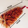 Plumero de Plumas Reales para Eliminar el Polvo, No Suelta Pelusa, para Uso en el Hogar y el Coche, Hecho a Mano, Extensible, Herramienta de Limpieza, Barredor de Polvo, Manta Densa