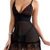 Atravessando a Fronteira Nova Sexy Europeia e Americana Renda Sexy Roupa Íntima Transparente Lingerie com Suspensórios Camisola Uniforme Terno de Tentação 3340