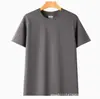 Nueva camiseta de algodón de manga corta estilo romano para hombre, color liso, corte holgado, top versátil de moda de manga corta, secado rápido
