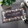 Felpudo de Entrada Estilo Fresco Floral Simple Puerta de Entrada Desgaste Resistente Suciedad Resistente Anillo de Seda Felpudo Cortable Antideslizante