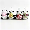 Pelúcia de Celebridade da Internet Panda com um Pingente de Cabacinha da Sorte, Pingente de Bolsa, Chaveiro, Boneca de Pelúcia