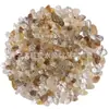 Direto do fabricante, ornamento de cascalho de cristal rutilado de cobre natural, pedra de cristal rutilado de cobre dourado claro