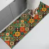 Alfombrilla de Baño Estilo Étnico Resistente al Barro para Puerta Alfombrilla Absorbente para Entrada Hogar Secado Rápido Suave Alfombrilla de Piso de Diatomeas Felpudo