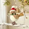 Novas Decorações de Natal Pássaro Pequeno de Pelúcia Pingente Decorações de Árvore de Natal Enfeites Decoração de Cena de Festa