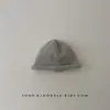 Gorros Infantiles Otoño e Invierno Coreanos Estilo Retro de Punto con Borde Enrollado Protección para las Orejas para Hombres y Mujeres Bebé Sencillos Cálidos y a Prueba de Frío Gorros de Punto