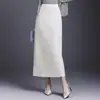Nueva Falda Midi de Otoño 2026 para Mujer, Elegante Falda Recta de Cintura Elástica de Longitud Media