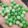 Cuentas redondas de jade esmeralda Cuentas sueltas de jade fondo blanco Verde 8mm cuentas pulsera verde seco collar accesorios de joyería cuentas