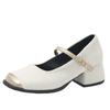 Mary Salto Super Alto Jane Estilo Francês Estilo Chanel Saltos Altos 2025 Primavera e Outono Novos Sapatos de Salto Alto de Luxo para Noite tamanho plus