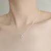 Collar Minimalista de Corazón Anudado en Plata de Ley S925 para Mujer, Cadena para Clavícula, Accesorio Nuevo Versátil de Lujo Ligero de Nicho