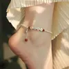 Hui Xiang 2025 Nuevo Modelo Tobillera de Paz y Alegría Tobillera con Amuleto de Pequeña Fortuna que Cumple Deseos Tobillera Versátil Retro de Nicho Tobillera de Hada