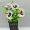 Simulación Transfronteriza Arreglo Floral de Pensamiento de Cinco Pétalos Decoración de Paisajismo para el Hogar Flores Artificiales Flores de Seda Plantas Verdes Adornos para Exteriores Venta al por Mayor