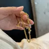 Pulseira Coração Estilo Ins Popular Xiaohongshu para Mulheres 2024 Nova Moda DIY Exquisite Joia de Mão com Diamante e Rubi
