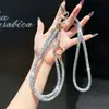 Popular Lanyard Cruzado de Tres en Uno con Pedrería, Pulsera Portátil de Diamante Flash, Cadena Multifuncional Moda para Colgar del Cuello, Larga y Corta Nueva