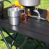 Mesa plegable personalizada para camping, equipo de picnic para exteriores, mesa enrollable con patas en X, mesa pequeña integrada para montar puestos, mesa de té portátil