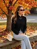 Nueva chaqueta corta abotonada de estilo chino con cuello mao para mujer, estilo corte vintage con charreteras y ribete de encaje, abrigo corto negro
