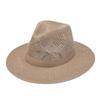 Sombrero de Pescador de Playa para Viajes de Verano Protección Solar Sombrero para el Sol Sombrero de Paja para Hombre Sombrero de Lino Hueco para Exteriores Sombrero para el Sol