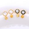 Pendientes de botón de plata S925 con perla y nácar natural, Pendientes minimalistas de alta gama, Pendientes versátiles y elegantes para mujer