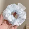 Laço de Cabelo de Renda Doce, Scrunchie de Luxo Estilo Coreano, Laço de Cabelo Extra-Grande para Coque, Corda de Cabelo para Rabo de Cavalo, Acessório de Cabelo