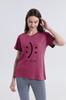 Ropa Europea y Americana 2024 Nueva Amazon Ebay Exportación Suelta Cuello Redondo Personalizada Estampada Verano Camiseta Tops de Mujer