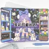 Novo Caderno de Página Colorida B6 com Prima de Cabelo Roxo Desenho Couro Macio Pequeno Manual Diário de Alto Valor Bloco de Notas