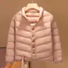 Jaqueta Acolchoada Leve com Gola Alta Youjia Clothing Outono e Inverno para Crianças Forro Quente Jaqueta Média e Grande para Meninos e Meninas 90 Veludo