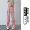 Pantalones de verano nuevos de pierna ancha, ligeros, de secado rápido, para mujer, color rosa, pantalones de trabajo frescos para senderismo y trekking