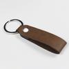 Llavero de Cuero Europeo y Americano DIY Láser Cuero Llavero de Doble Cara Cuero Metal Colgante Regalo