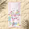 Toalla de Playa Sanrio Patrón de Dibujos Animados para Niños Gato Kitty Estampado Toalla de Baño Microfibra Secado Rápido para la Playa Toalla de Natación