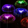Nueva lámpara solar de suelo de 7 colores, lámpara maestra de agua de fibra óptica, barra acrílica, lámpara decorativa para césped, patio exterior