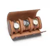 En Stock Envío Gratis Caja de Empaque de Cuero de Gama Alta para Relojes 1 2 3 Ranuras Caja de Almacenamiento de Regalo para Relojes