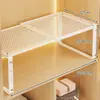 Estante Divisor de Armario, Estante Extensible para Almacenamiento de Ropa, Organizador de Gabinete Profundo para Armario de Dormitorio en Casa, Estante de Almacenamiento