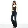 Jeans Acampanados Vintage de Cintura Baja Adelgazantes para Mujer Otoño 2026, Lavado Nostálgico Azul Gris Elástico Adelgazante Chica Popular