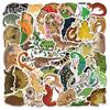 50 Adesivos de Lagarto Decorativos para Guitarra, Patinete, Porta-malas, Copo d'água, Papelaria de Mesa, Adesivos para Caderno