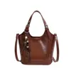2026 Bolso Cubo Chic Simple Estilo Coreano Bolso de Hombro Cruzado Retro a la Moda Bolso de Mano de Personalidad para el Trabajo Diario