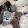 Meias de Lã Outono e Inverno para Mulheres, Estilo Retro Fair Isle, Meias Fofas com Padrão de Cachorrinho em Lã, Meias Longas Engrossadas e Quentes para Mulheres